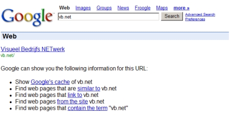 Google search for `vb.net`